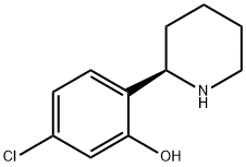 5-CHLORO-2-[(2R)-PIPERIDIN-2-YL]PHENOL 结构式