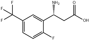 (3R)-3-AMINO-3-[2-FLUORO-5-(TRIFLUOROMETHYL)PHENYL]PROPANOIC ACID 结构式