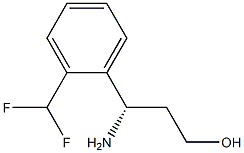 (3S)-3-AMINO-3-[2-(DIFLUOROMETHYL)PHENYL]PROPAN-1-OL 结构式