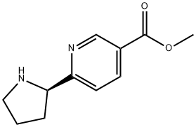 METHYL 6-((2R)PYRROLIDIN-2-YL)PYRIDINE-3-CARBOXYLATE 结构式