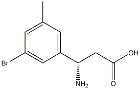 (3S)-3-AMINO-3-(3-BROMO-5-METHYLPHENYL)PROPANOIC ACID 结构式
