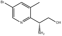 (R)-2-amino-2-(5-bromo-3-methylpyridin-2-yl)ethan-1-ol 结构式