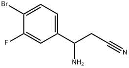 3-AMINO-3-(4-BROMO-3-FLUOROPHENYL)PROPANENITRILE 结构式