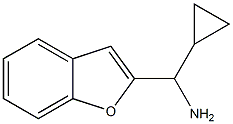 1-苯并呋喃-2-基(环丙基)甲胺 结构式