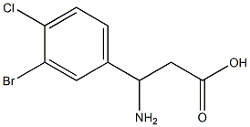 3-amino-3-(3-bromo-4-chlorophenyl)propanoic acid 结构式