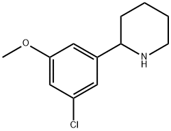 2-(3-chloro-5-methoxyphenyl)piperidine 结构式