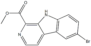 6-溴-9H-吡啶并[3,4-B]吲哚-1-羧酸甲酯 结构式