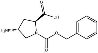 1,2-Pyrrolidinedicarboxylic acid, 4-amino-, 1-(phenylmethyl) ester, (2S,4R)- 结构式