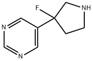 5-(3-fluoropyrrolidin-3-yl)pyrimidine 结构式