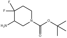 TERT-BUTYL 3-AMINO-4,4-DIFLUOROPIPERIDINE-1-CARBOXYLATE 结构式