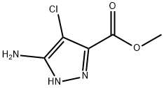 methyl 5-amino-4-chloro-1H-pyrazole-3-carboxylate 结构式