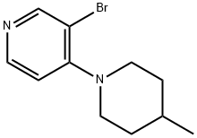 3-BROMO-4-(4-METHYLPIPERIDIN-1-YL)PYRIDINE 结构式