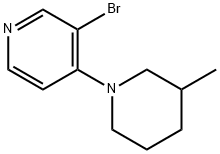 3-BROMO-4-(3-METHYLPIPERIDIN-1-YL)PYRIDINE 结构式