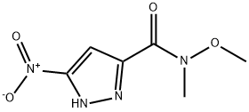 N-Methoxy-N-methyl-3-nitro-1H-pyrazole-5-carboxamide 结构式