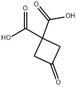 3-OXOCYCLOBUTANE-1,1-DICARBOXYLIC ACID 结构式