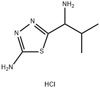 5-(1-Amino-2-methylpropyl)-1,3,4-thiadiazol-2-amine dihydrochloride 结构式