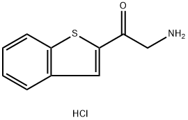 2-amino-1-(1-benzothiophen-2-yl)ethan-1-one hydrochloride 结构式