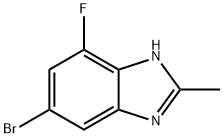 6-BROMO-4-FLUORO-2-METHYL-1H-1,3-BENZODIAZOLE 结构式