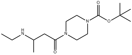 tert-butyl 4-[3-(ethylamino)butanoyl]piperazine-1-carboxylate 结构式