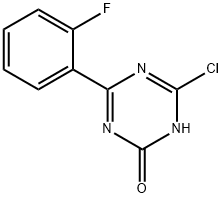 2-Chloro-4-(2-fluorophenyl)-6-hydroxy-1,3,5-triazine 结构式