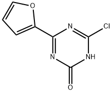 2-Chloro-4-(2-furyl)-6-hydroxy-1,3,5-triazine 结构式