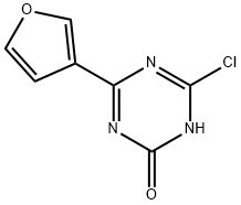 2-Chloro-4-(3-furyl)-6-hydroxy-1,3,5-triazine 结构式