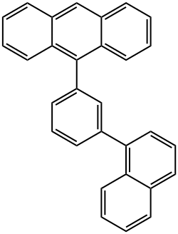 9-[3-(1-萘基)苯基]蒽 结构式
