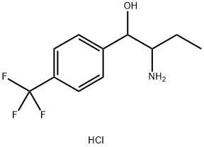 2-氨基-1-[4-(三氟甲基)苯基]丁-1-醇盐酸盐 结构式