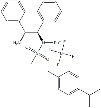 [(1R,2R)-2-氨基-1,2-二苯基乙基(甲磺酰胺基)](对伞花烃)钌(II)四氟硼酸盐 结构式