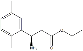 ETHYL (3R)-3-AMINO-3-(2,5-DIMETHYLPHENYL)PROPANOATE 结构式