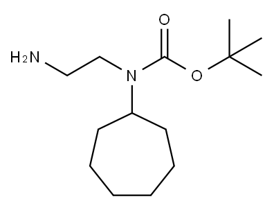 tert-butyl N-(2-aminoethyl)-N-cycloheptylcarbamate 结构式