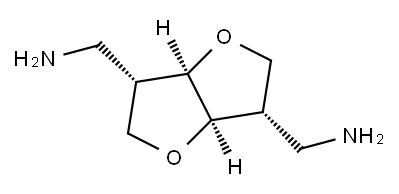 [(3S,3aR,6S,6aR)-6-(aminomethyl)-hexahydrofuro[3,2-b]furan-3-yl]methanamine 结构式