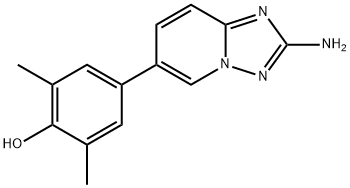 4-(2-氨基-[1,2,4]三唑并[1,5-A]吡啶-6-基)-2,6-二甲基苯酚 结构式