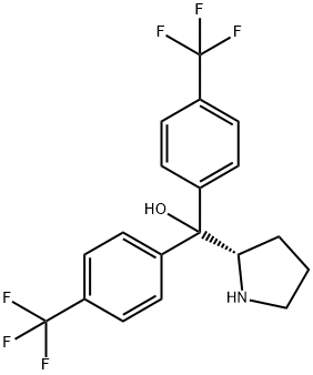(S)-吡咯烷-2-基双(4-(三氟甲基)苯基)甲醇 结构式
