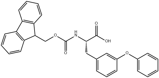 FMOC-3-苯氧基-L-苯丙氨酸 结构式