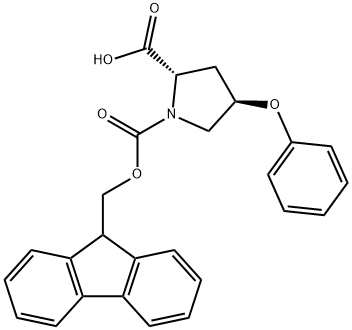 (4R)-FMOC-4-苯氧基-L-脯氨酸 结构式