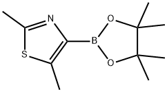 2,5-二甲基噻唑-4-硼酸频哪醇酯 结构式