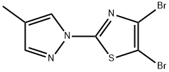 4,5-Dibromo-2-(4-methyl-1H-pyrazol-1-yl)thiazole 结构式