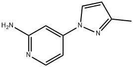 4-(3-METHYL-1H-PYRAZOL-1-YL)PYRIDIN-2-AMINE 结构式