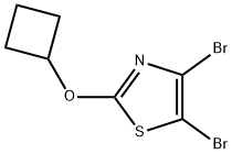 4,5-Dibromo-2-(cyclobutoxy)thiazole 结构式
