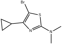 5-Bromo-4-cyclopropyl-2-(dimethylamino)thiazole 结构式