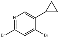 2,4-Dibromo-5-(cyclopropyl)pyridine 结构式