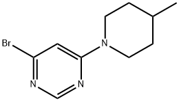 4-Bromo-6-(4-methylpiperidin-1-yl)pyrimidine 结构式