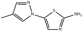 2-Amino-5-(4-methyl-1H-pyrazol-1-yl)thiazole 结构式