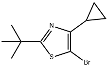 5-Bromo-4-cyclopropyl-2-tert-butylthiazole 结构式