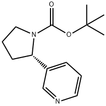 (S)-tert-Butyl 2-(pyridin-3-yl)pyrrolidine-1-carboxylate 结构式