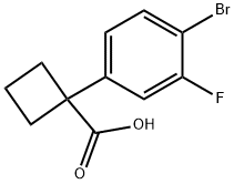 1-(3-氟-4-溴苯基)环丁烷甲酸 结构式