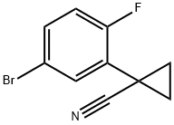 1-(2-氟-5-溴苯基)环丙烷甲腈 结构式