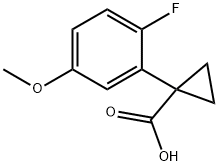 1-(2-fluoro-5-methoxyphenyl)cyclopropane-1-carboxylic acid 结构式