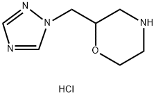 2-(1H-1,2,4-triazol-1-ylmethyl)morpholine hydrochloride 结构式